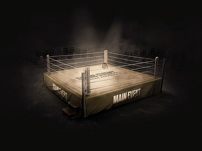 Boxing Ring 2 3d boxing cgi digital art digital painting game illustration retouching sports
