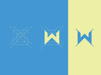 W grid guides letter lines perfect typehue w