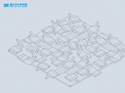 A SPACE ANDANTE / Exhibition Visual for TFAM andante exhibition isometric keyvisual museum sculpture space