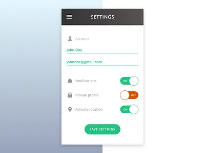 Daily UI #007 – Settings account dailyui design profile settings ui uidesign user userprofile ux uxdesign