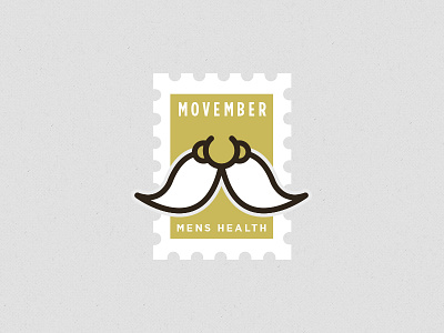 Movember health icon illustration mail men mustache mustaches stamp vector