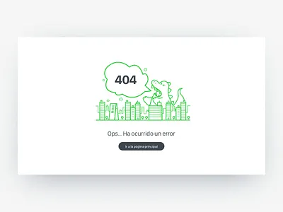 404🔥 404 clean error state illustration kaiju ui