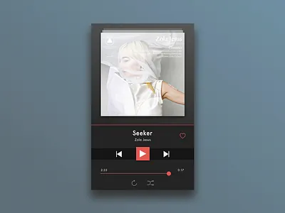 Music Player 009 dailyui music player play ui zola jesus