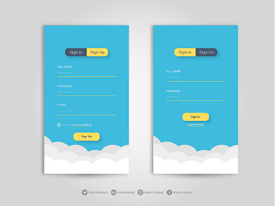 Login Interaction adobe app illustration illustrator ios login logout sign in sign out ui