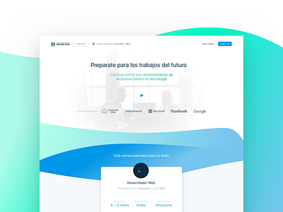 Intro clean education gradients hero modern ui ux