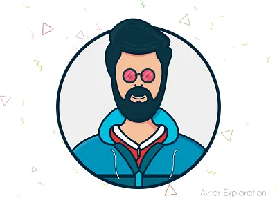 Avtar avtar character exploration glasses patterns stroke