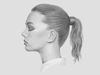 head portrait character girl illustration portait pretty typography