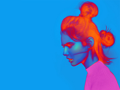 Dribbble Carmengrisolia Fashion Illustration 5 color digital art fashion manipulation neon photography