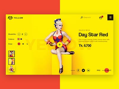 Yellow - Web UI concepts buy card ecommerce landing shopping ui ux website