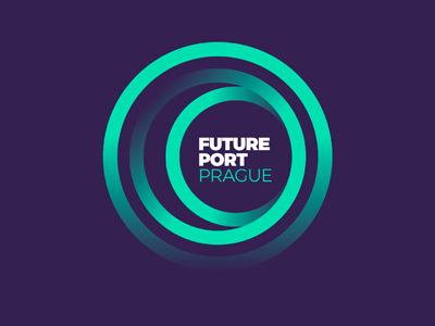 Future Port Prague Branding brand branding design designer identity logo logomark mark typography