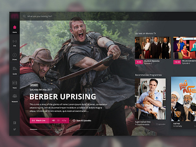 Tv App app catchup dashboard guide movies programme quality screen series tele television tv