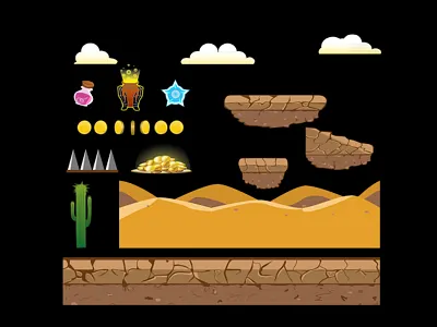 DESERT BACKGROUND background cartoon game game asset gaming hill mobile mountain nature