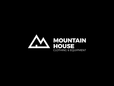 Mountain House branding clothing equipment house icon logo minimalist mountain outdoor patagonia simple