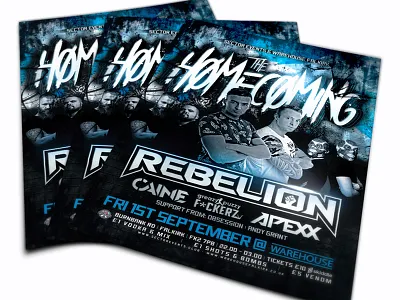 THE HOMECOMING design designer designing dnb drumnbass eventartwork eventflyers flyers posterdesign