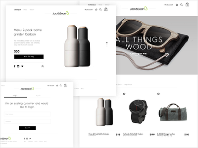 Jack & Bean ecommerce graphic design icon design ui design shop store ux web design website art direction