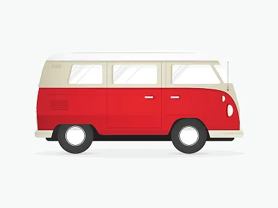 Illustration car illustration retro sun van vector vehicle vintage vw