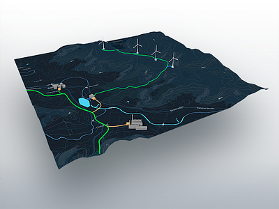 3D Map Design contrast dark map map design textures ux