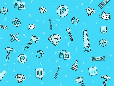 Toolbelt Pattern axe codepen github hammer icon pattern principle screwdriver sketch wrench