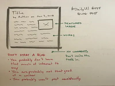 DailyUI #035 - Blog Post 035 blog dailyui