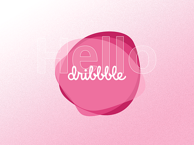 Hello Dribbble colour concept gradient grain hello photoshop type