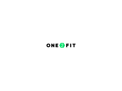 one 2 fit logo brand design fit identity logo minimal modern one soccer square two typography