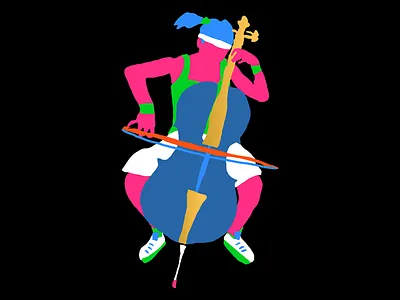 Club Atlético Sujatovich - Illustration argentina buenos aires cello fluo illustration tennis vector