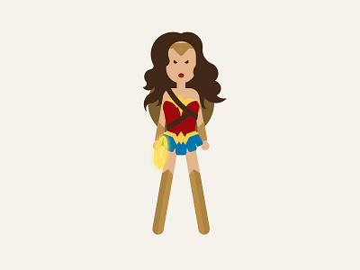 Wonder Woman revisited dc illustration vector wonder woman