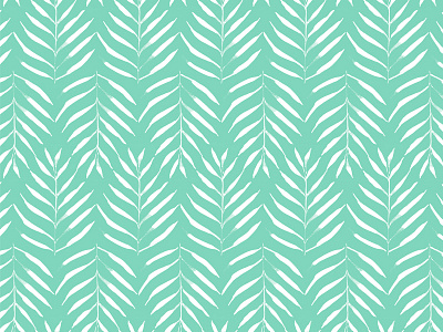 Aqua Palms aqua boho botanic botanical floral green leaves nature pattern