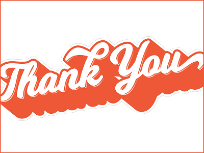 Thx (wip) orange script thank you type typography wip