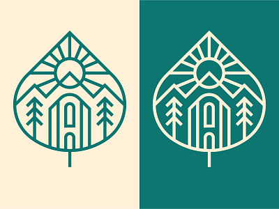 Aspen Colorado aspen badge building colorado icon leaf line logo mountains nature sun trees