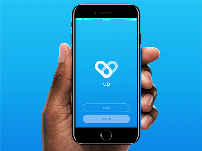 up - landing page blue doctor gradient health heart logo minimal minimalism simple