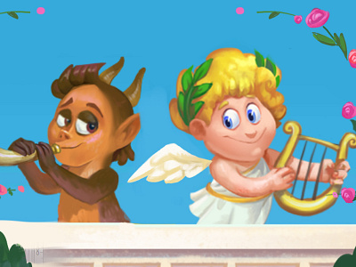 Game projects angel character design devil game illustration
