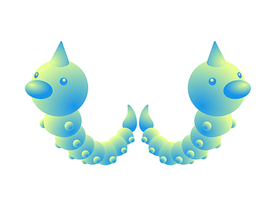 Weedle Typehue W challenge gradient pokemon typehue weedle weekly