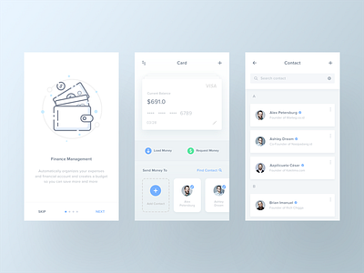 Finance App 2017 android app bank finance finance app illustration ios onboarding spending ui ux