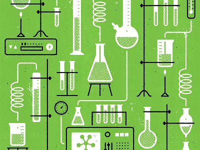 Algix editorial illustration science spot texture