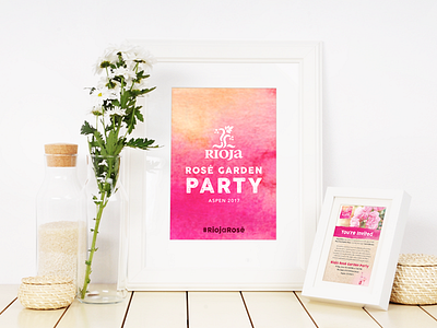 Rioja Rosè Event agency conceptual print rosè spain typography watercolor wine