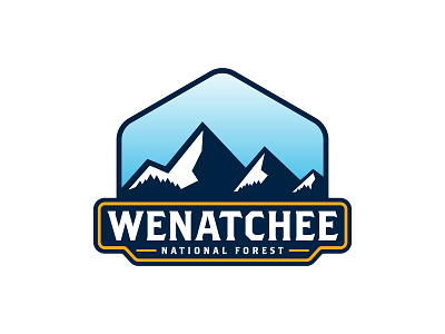 Wenatchee National Forest - Logo Design branding branding design challenge emblem forest logo logo design mountains national patch thirtylogos wenatchee