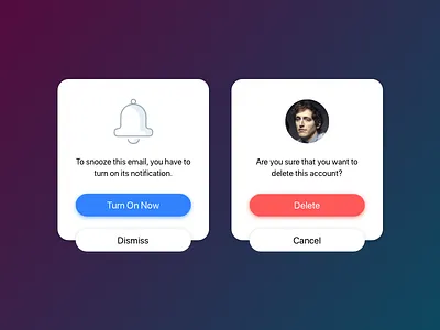 Popup Menu android app dialog email ios menu notification popup ui