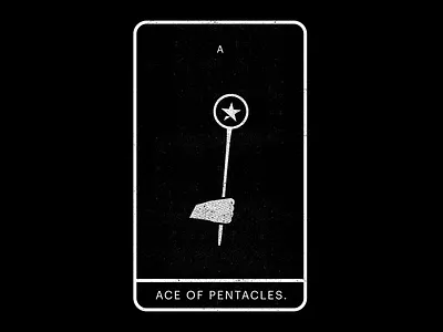 Ace of Pentacles. ace black cups fist hand minimal pentacles tarot white