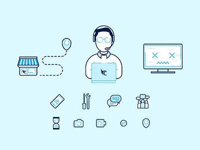 After sale service icons after sale service app condor ict icons mobile sav