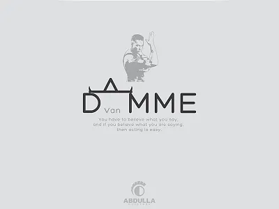 Van Damme Typography Concept cloude concept damme illustration jean logo project typography van