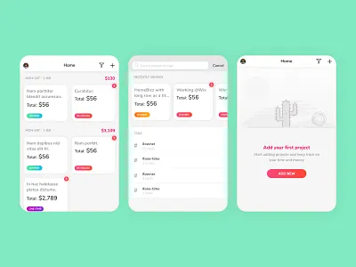 Biber app brand cactus empty state geo gradient ios location mobile ui
