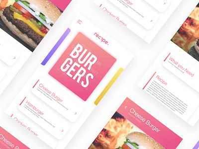 Recipe App UI 43 app burgers daily daily ui drinks food menu recipe ui