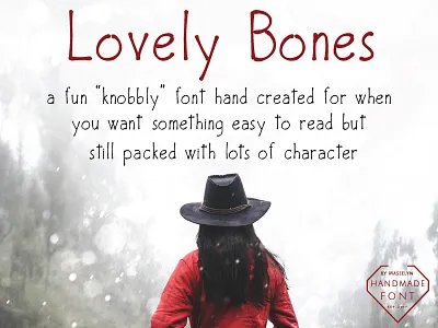 My First Font - Lovely Bones casual font creative market font hand lettering handmade handwritten lettering sans serif typeface