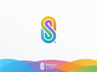 SS colorful brand branding colorful designs education fun games lettermark logo school ss