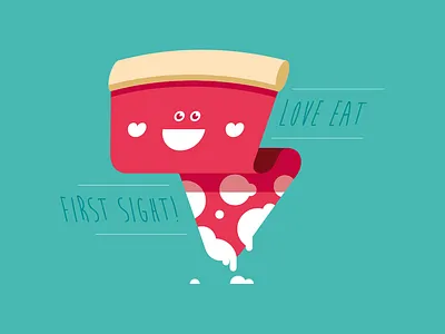 love eat first sight creativity design flat graphicdesign illustation vector