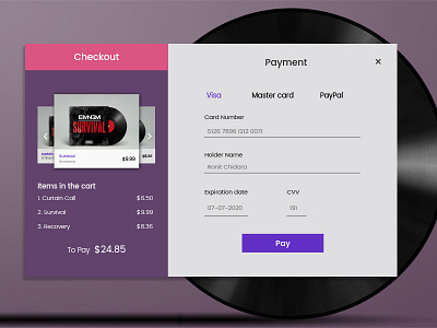 Daily UI #002 - Payment dailyui challenge interaction design interface design ui design uiux