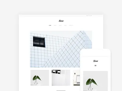 Neue - WordPress Portfolio grid layout minimal minimalist portfolio responsive simple theme website wordpress
