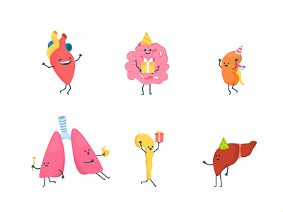 Human organs anatomy character heart icon illustration intestine kidney liver lungs medical organs transplantation