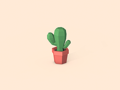 Lowpoly Cactus 3d cactus design house plant lowpoly plant pot potted plant succulent